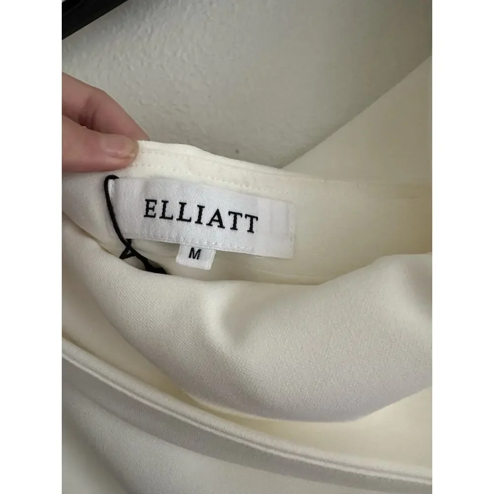 ELLIATT Isadora Ivory One Shoulder Women’s M Bridal Gown Maxi Dress - Picture 12 of 15